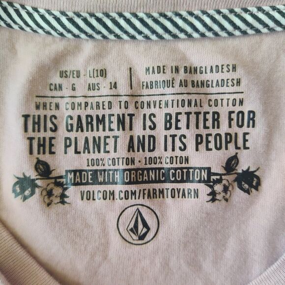 Volcom Stone Yang Crop Graphic Tee sz L - Picture 9 of 10